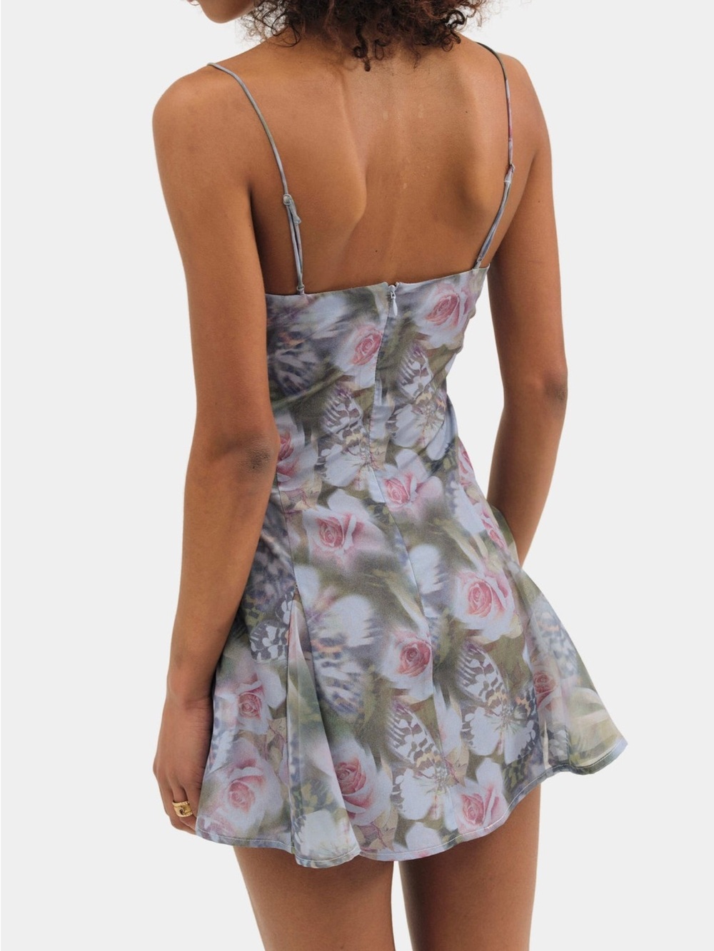 For Love & Lemons Fallen Floral Mini Dress in Purple, size S NWT - Picture 2 of 7